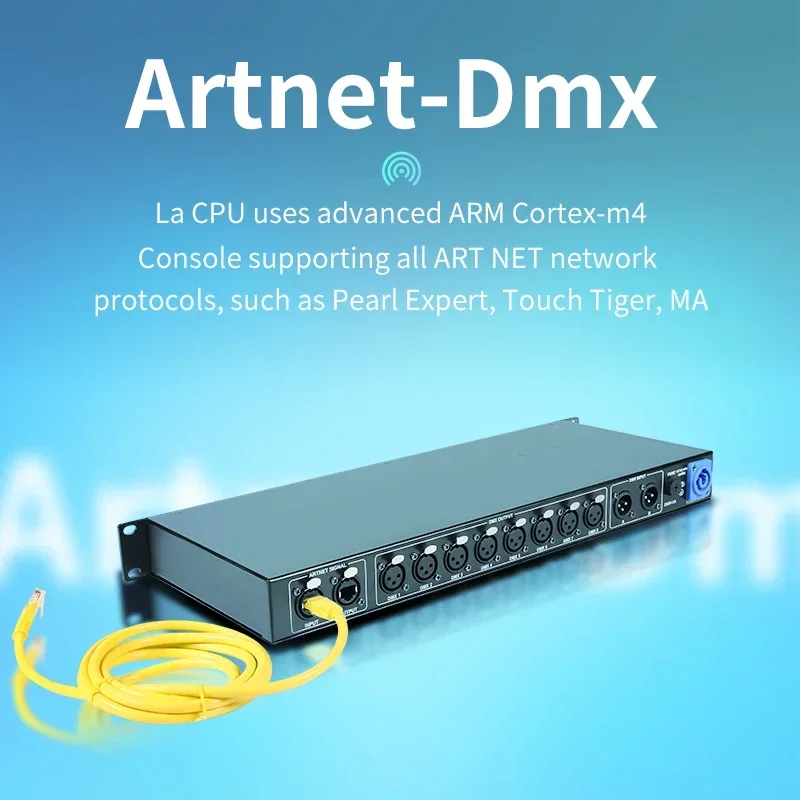 Фото Artnet Dmx 8-полосный сетевой расширитель Выход 8x512 4096 каналов для Satge Dj Контроллер освещения Artnet To DMX Node DJ Disco Stage №5