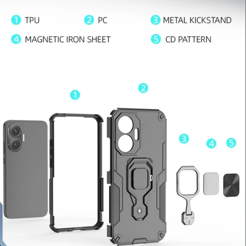 Чехол для телефона Nothing 3A Pro, чехол Nothing Phone 3A Pro Capas, защитное магнитное кольцо-держатель для телефона Fundas Nothing Phone 3A Pro (art.: 3920d06f368e4) - 3920d06f368e4