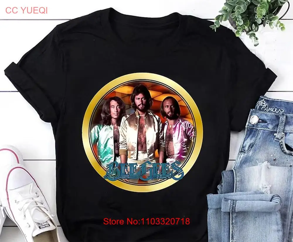 Хлопковая мужская и женская футболка Bee Gees Band, Размеры S M L 2345XL UR95