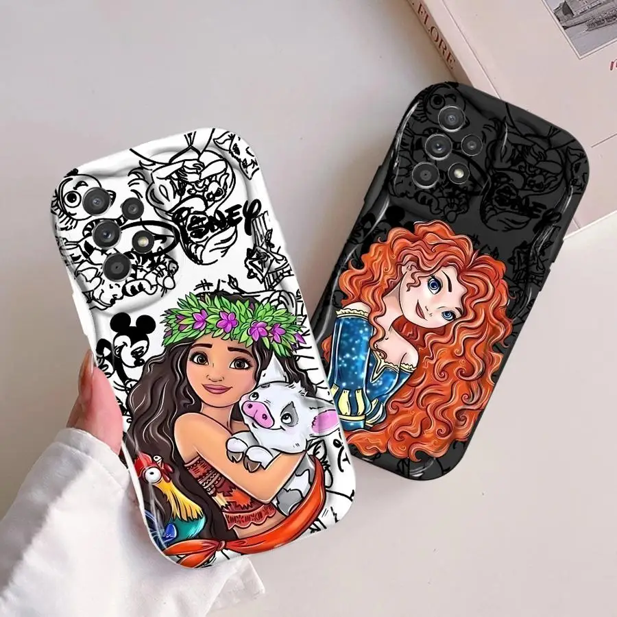 Чехол для Samsung Galaxy A24 A36 A54 A35 A52 A23 A25 A56 A55 A32 A53 Мягкий чехол для телефона Disney Cute Princess