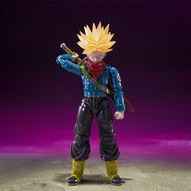 Фото Bandai S.H.Figuarts SHF Dragon Ball SUPER SAIYAN TRUNKS SDCC Полный комплект аниме-моделей Готовая игрушка в подарок для детей №2