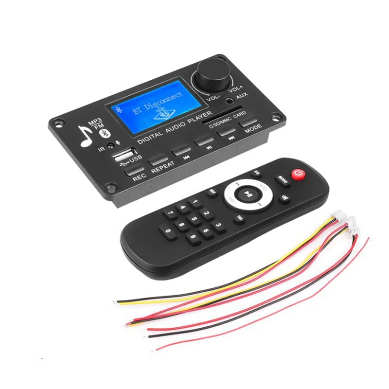 DC 12 В MP3 декодер плата усилитель автомобильный радиоприемник Mp3-плеер Bluetooth V5.0 USB SD модуль MP3 FM AUX запись