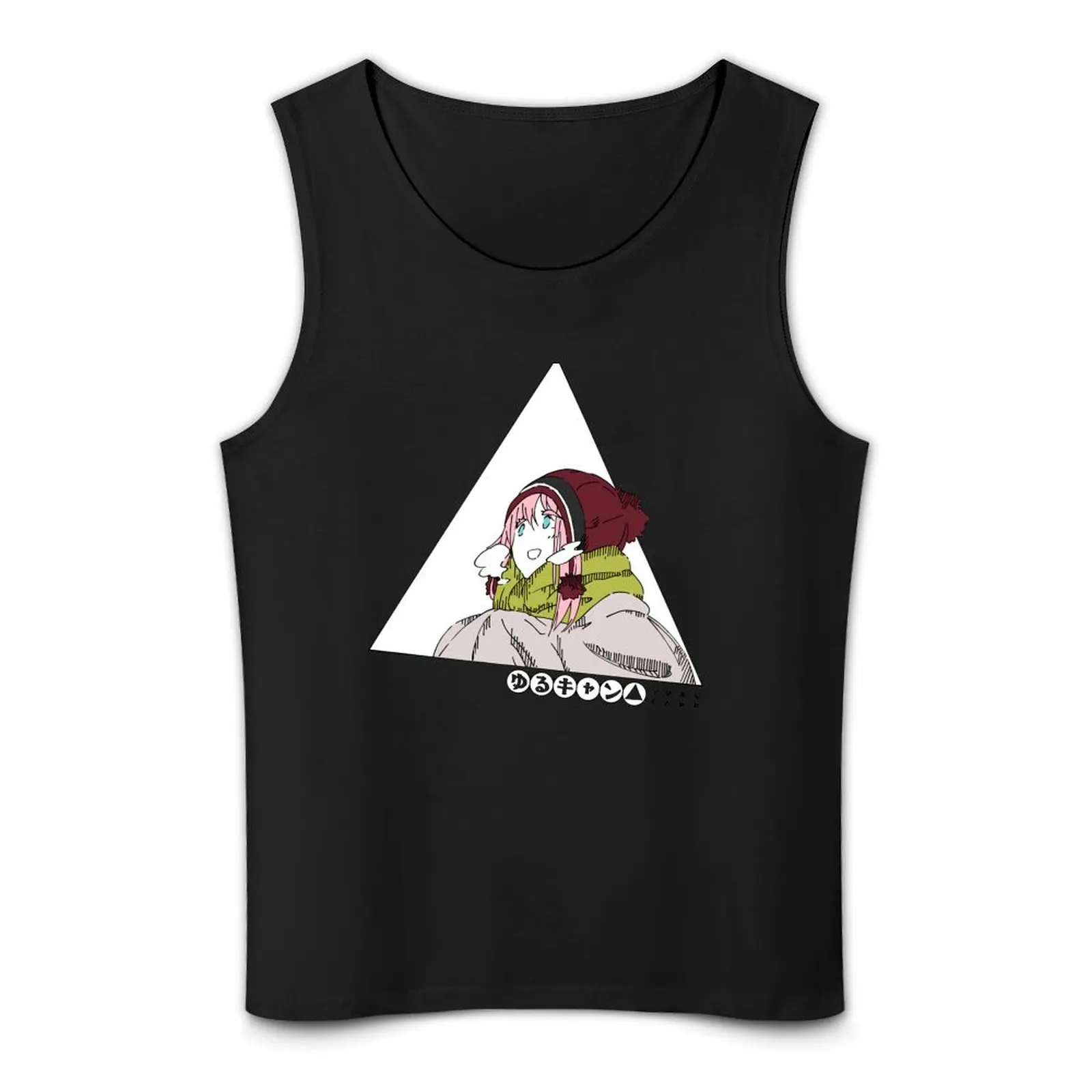 Фото Недесико Кигаххара △   Yuru Camp Tank Top спортивные футболки милые топы мужская дизайнерская одежда футболка мужская №4