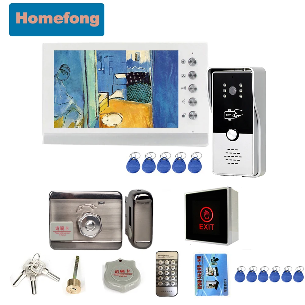 Видеотелефон Homefong с камерой, 7 дюймов, RFID
