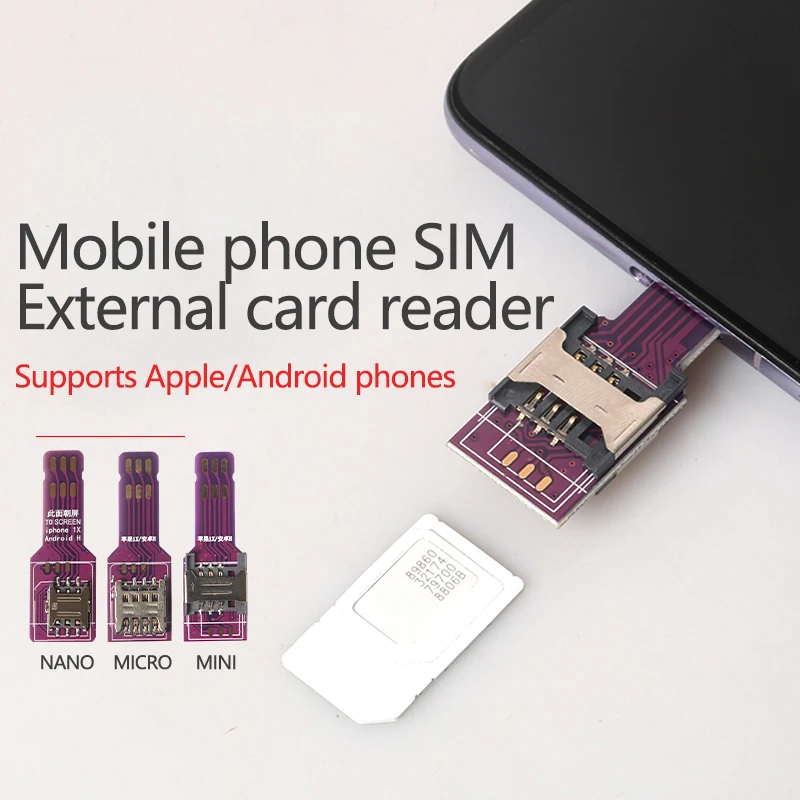 Адаптер для SIM-карт печатной платы, устройство для чтения SIM-карт Nano SIM Nano для IPhone 5/6/7/8/X, адаптер для телефона Android, аксессуары для мобильных телефонов SIM-карты и аксессуары