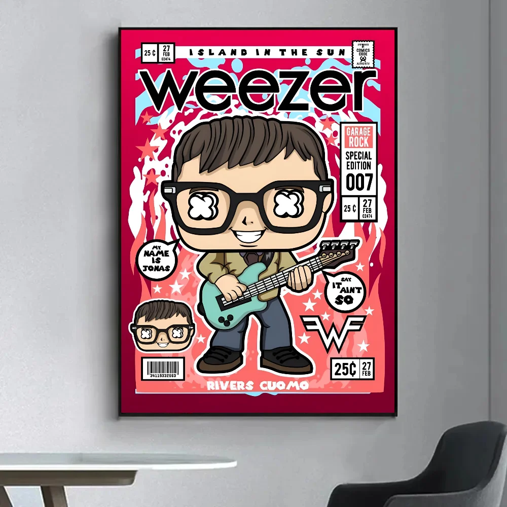 Певец Weezer плакат с бумажным принтом для дома, спальни, входа, бара, кафе, художественная живопись, украшение (art.: 3920cc7136e00) - 3920cc7136e00