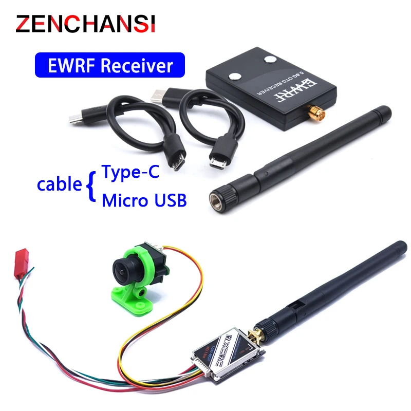 FPV VTX 5,8G 48CH 1000 передатчик mW FPV Поддержка OSD/Smartaudio + CMOS 1000TVL FPV камера + EWRF OTG UVC FPV приемник для радиоуправляемого дрона