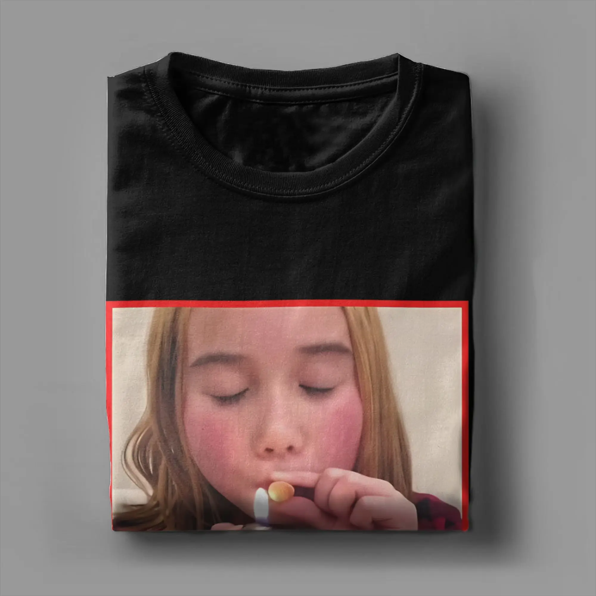 Фото Винтажная футболка, летняя футболка Lil tay smoke it up для отдыха, хлопковая футболка для мужчин, потрясающие топы с короткими рукавами больших размеров №4