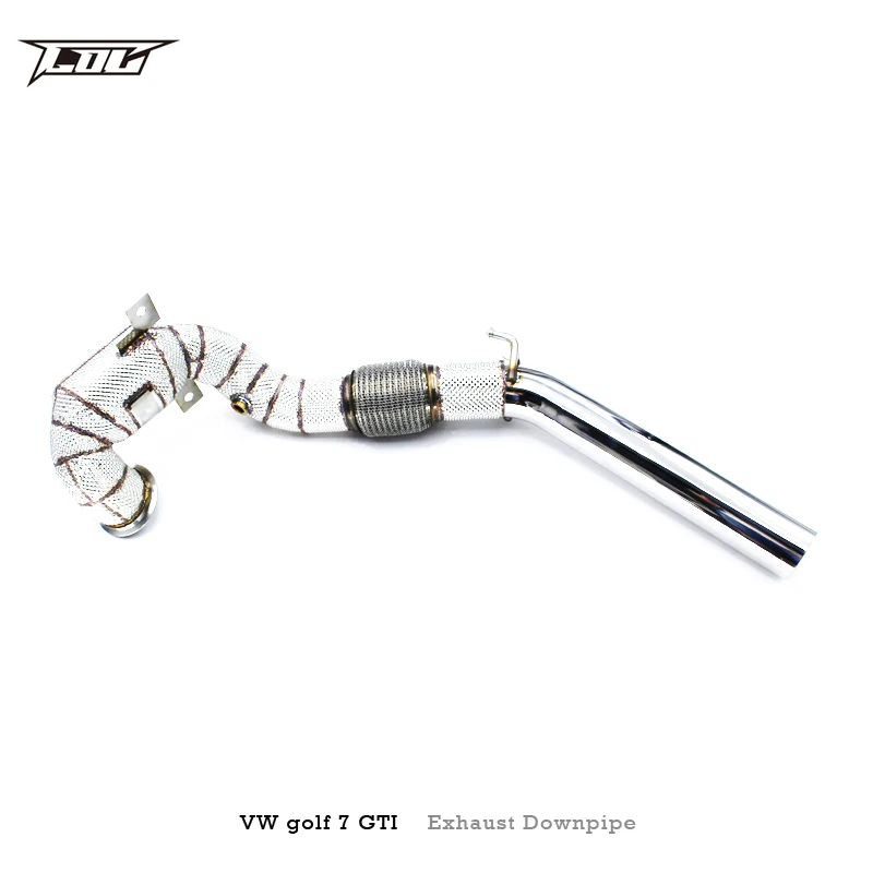 Фото Водосточная труба для VW Golf MK7/MK7.5 GTI 2.0T 2014-2020, выхлопная труба из нержавеющей стали с катализатором, выхлопная система автомобиля №5
