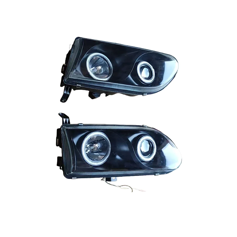Подходит для Mitsubishi DELICA L400 1998, черный фон, объектив с апертурой, пара передних фар