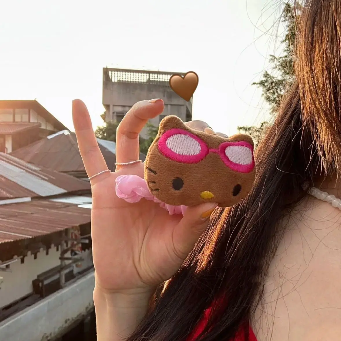 Фото Черная кожа Hellokitty Гавайская Милая Y2K девушки заколка для волос аниме путешествия праздничное украшение мультфильм Милая крутая фотография №3