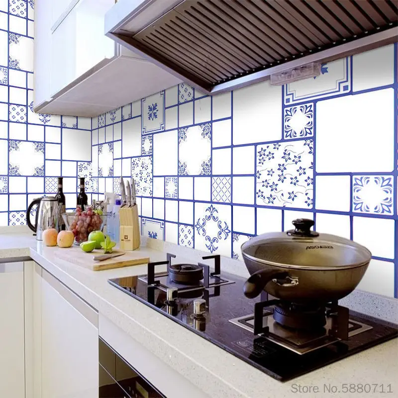 Фото Stiker Dinding Dapur Tahan Minyak DIY Kertas Perekat Diri Dekorasi поврежденные, 3D Tahan Air Vinil Tahan Air №3