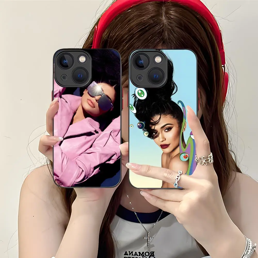 Чехол для мобильного телефона Kylie Jenner для iPhone 16, 15, 14, 13, 12, 11 X XR XS 8 7 Pro Max Plus, роскошный силиконовый чехол с цветным принтом