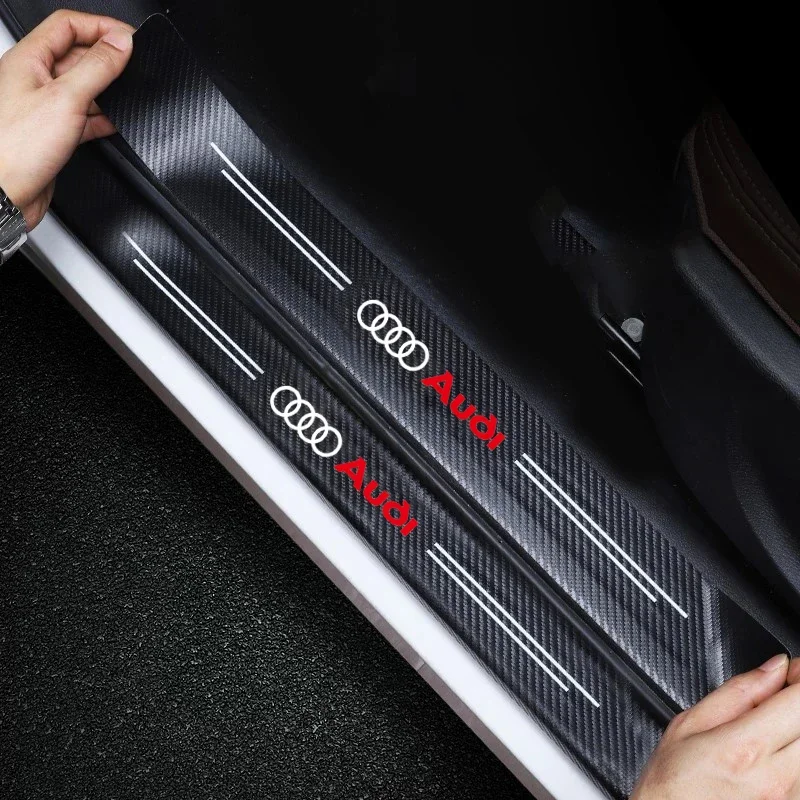Фото 2025 Горячие защитные наклейки на пороги из углеродного волокна для Audi TT RS3 RS6 S5 A1 A2 A3 A4 A5 A6 A7 A8 Q1 Q2 Q3 Q4 Q5 Q6 Q7 Q8 B8 №2
