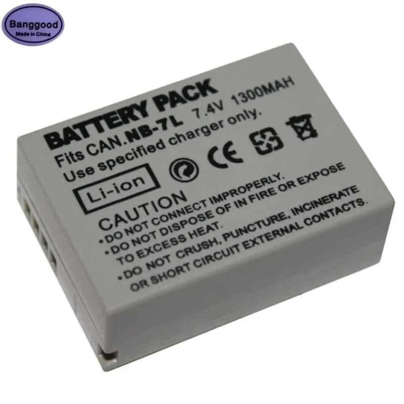 Аккумулятор для цифровой камеры Canon PowerShot G10 G11 G12 SX30 IS DJ6M2, 7,4 В, 1300 мАч
