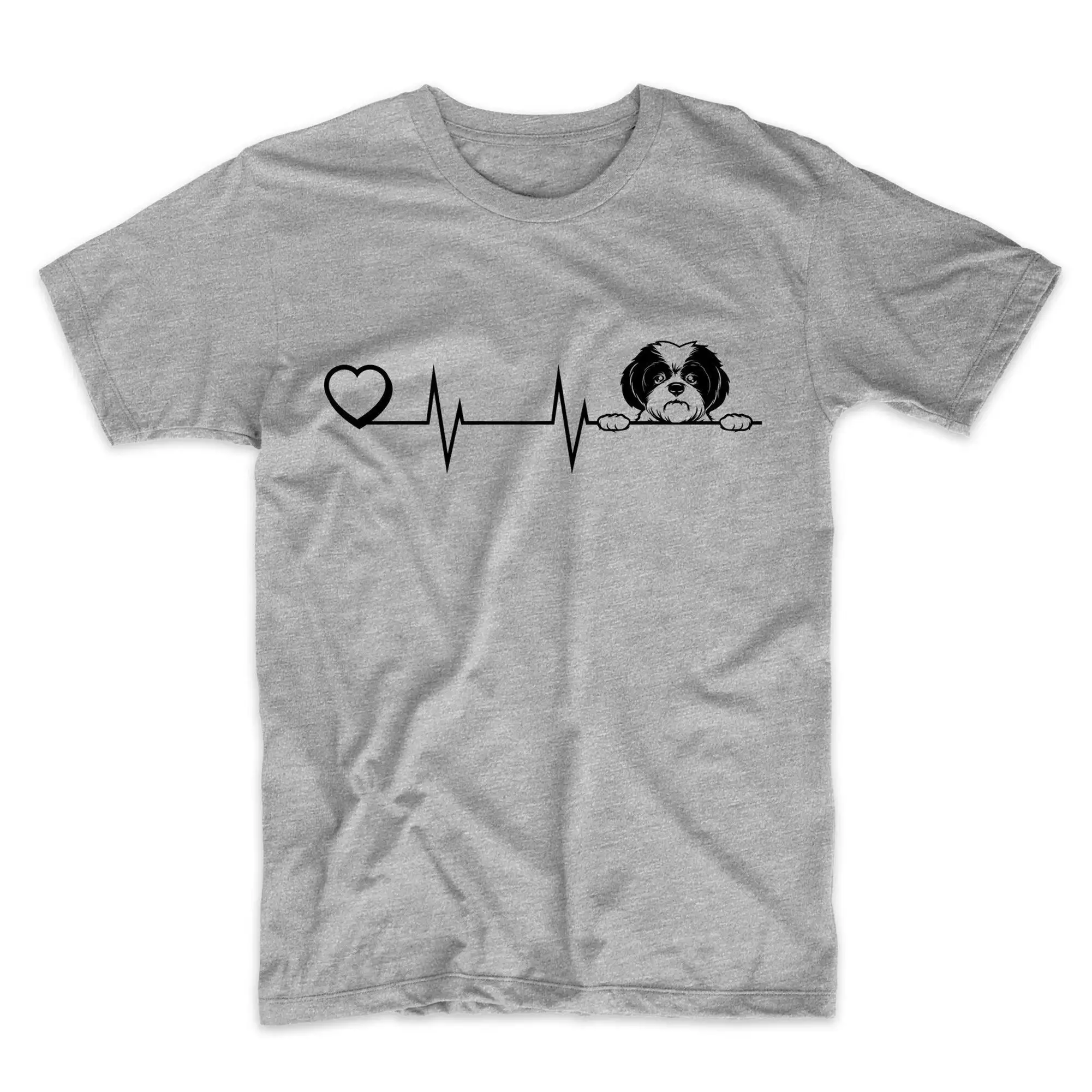 Футболка Shih Tzu Heartbeat Dog Owner Mom Dad
