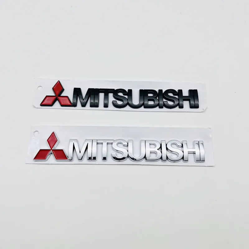 Металлическая 3D наклейка с буквами 15x2,5 см для Mitsubishi Lancer 9 Pajero ASX Outlander Eclipse Galant Mirage значок на багажник автомобиля значок эмблема