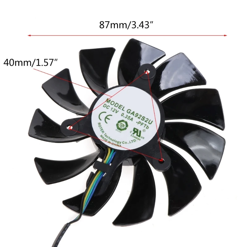 3 шт., 87 мм GA92S2U, 4 контакта, для ZOTAC GeForce 3060TI 3070 3080, вентилятор видеокарты (art.: 3920c47de643c) - 3920c47de643c