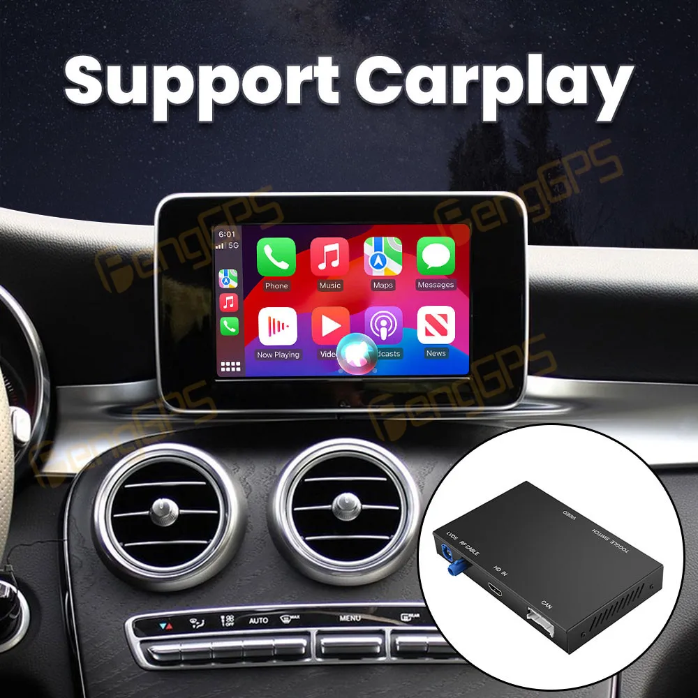 Фото Беспроводной декодер CarPlay Android авто для Mercedes Benz C-Class W205 GLC 2015-2018, с Mirror Link AirPlay CarPlay №3