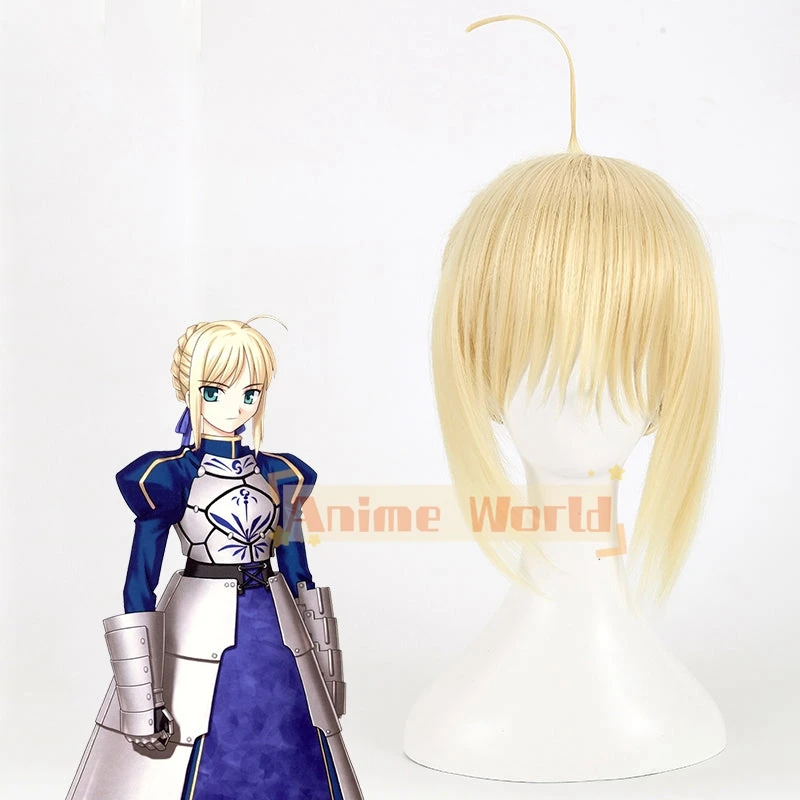 Fate Stay Night Saber Artoria Pendragon Косплей Парик