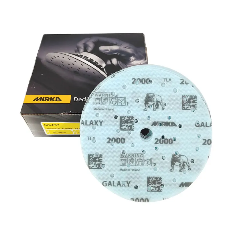 GALAXY Mirka Car Beauty Сухая шлифовальная наждачная бумага круглая 6 дюймов 150 мм флокирование для деревообработки, полировки мебельной фурнитуры