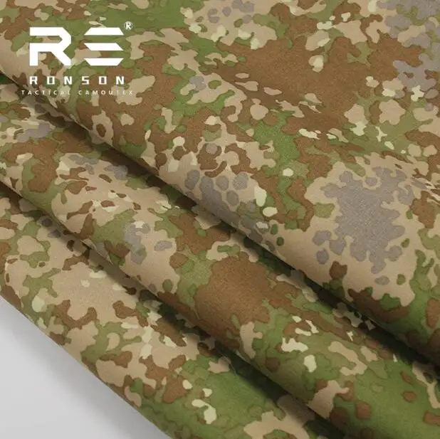 Немецкая камуфляжная ткань Flecktarn Spring Men Desert Green 500D 100*150см