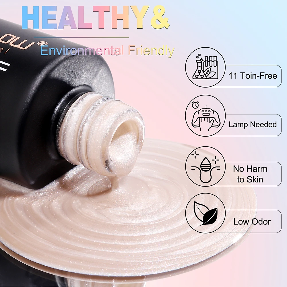 Фото YOKEFELLOW 10ML Neon White Pearl Shell Thread Nail Gel Polish Long Lasting Pink Purple Salon Gel Nail Art DIY Solid Gel Polish №4