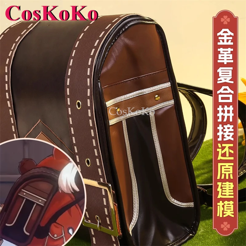 Фото CosKoKo Klee рюкзак косплей аниме игра Genshin Impact модная милая универсальная школьная сумка для женщин аксессуары для ролевых игр новинка №3