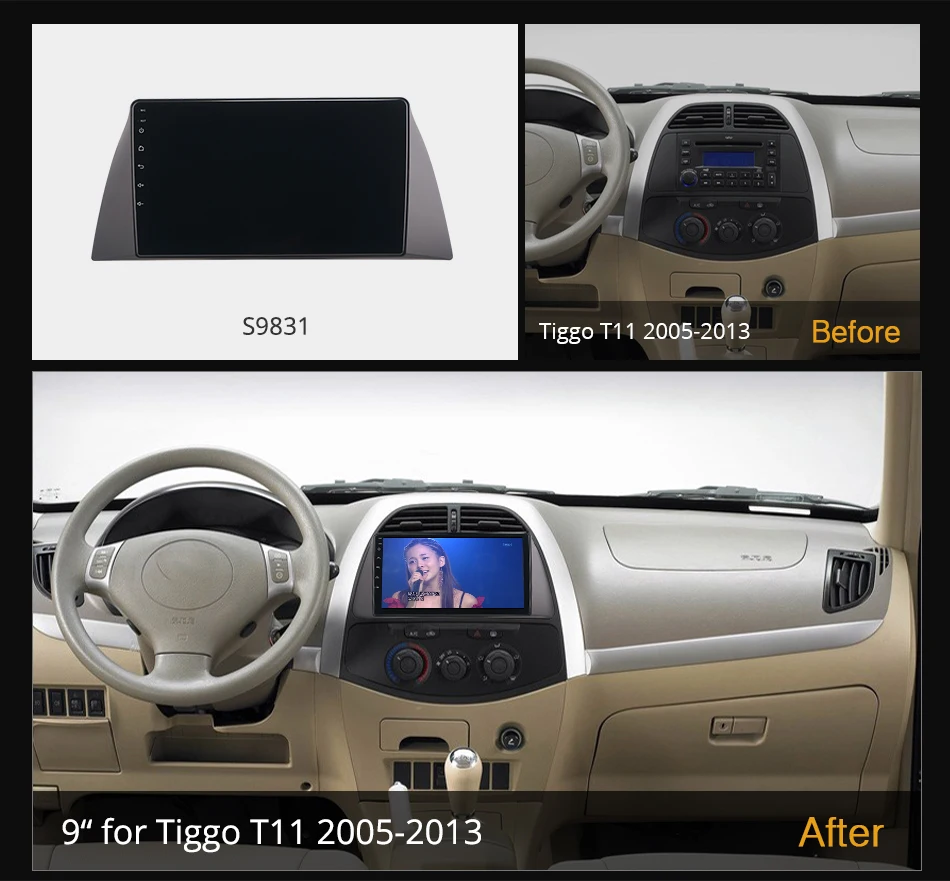 Фото Ownice K6+ 2K 13,3 для Chery Tiggo T11 1 2005-2013 Автомобильный радиоприемник Мультимедийный видеоплеер Navi Стерео GPS Android 12 Без 2din 2 Din №2