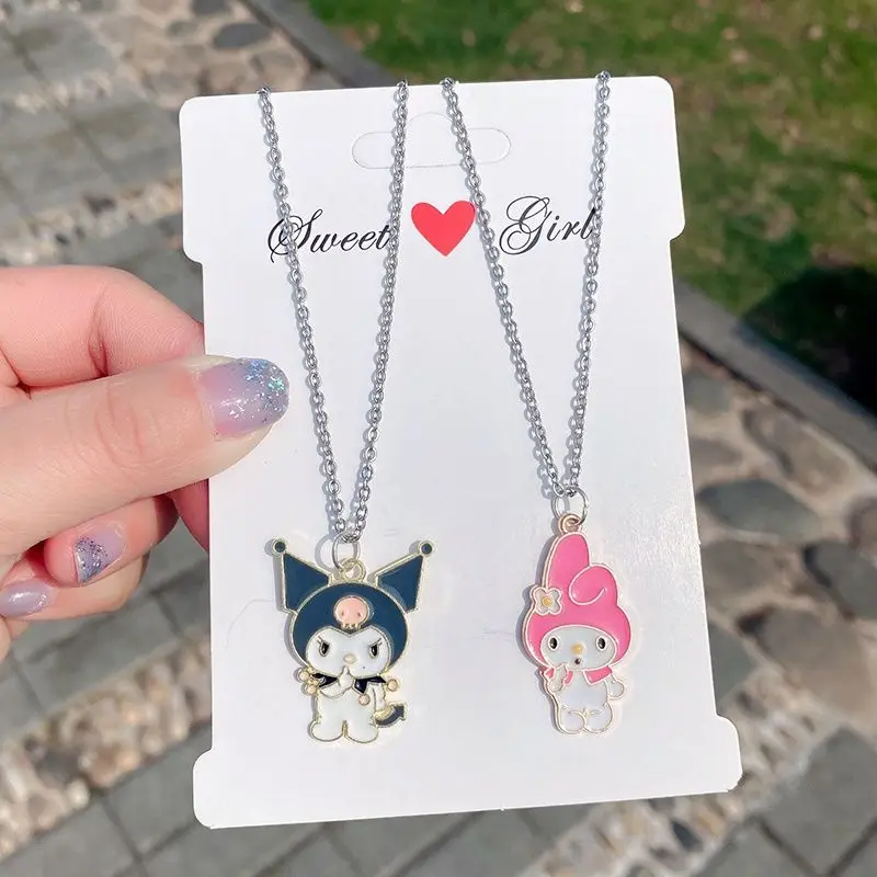 Милое ожерелье Sanrio из аниме курумис Мелоди Коричный кулон женские ожерелья из сплава ювелирные изделия для девочек подарок на день рождения