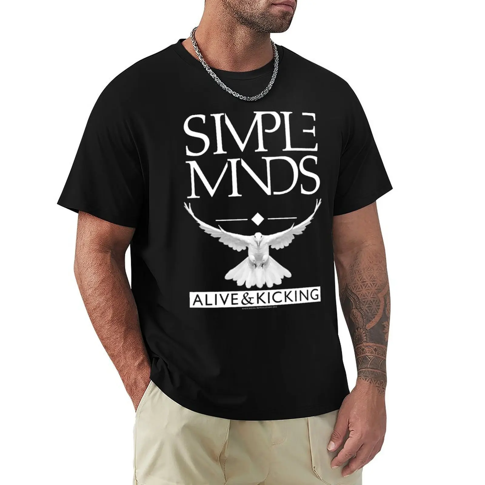 Simple Minds - Alive _amp_ Kicking Футболка премиум-класса Персонализированная футболка Футболки оверсайз мужская дизайнерская одежда