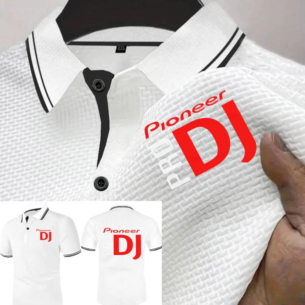 Мужские рубашки поло DJ Pioneer PRO Polo Summer Ice Silk Cool Slim Fit Mesh Мягкие футболки Мужская футболка POLOS Футболка для отдыха на открытом воздухе (art.: 3920cee180b11) - 3920cee180b11