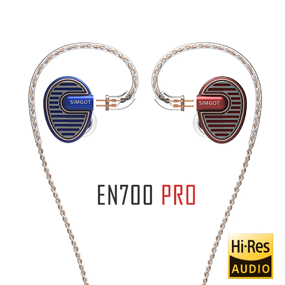 SIMGOT EN700 PRO модернизированные Hi-Res динамические басы HiFi музыкальный монитор DJ наушники-вкладыши Наушники с съемным кабелем Fone De Oudivo