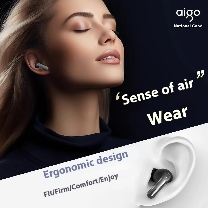 Фото Наушники-вкладыши Aigo TA55, беспроводные Bluetooth-наушники с шумоподавлением и низкой задержкой, подвижная катушка, игровые наушники по индивидуальному заказу, подарок №5
