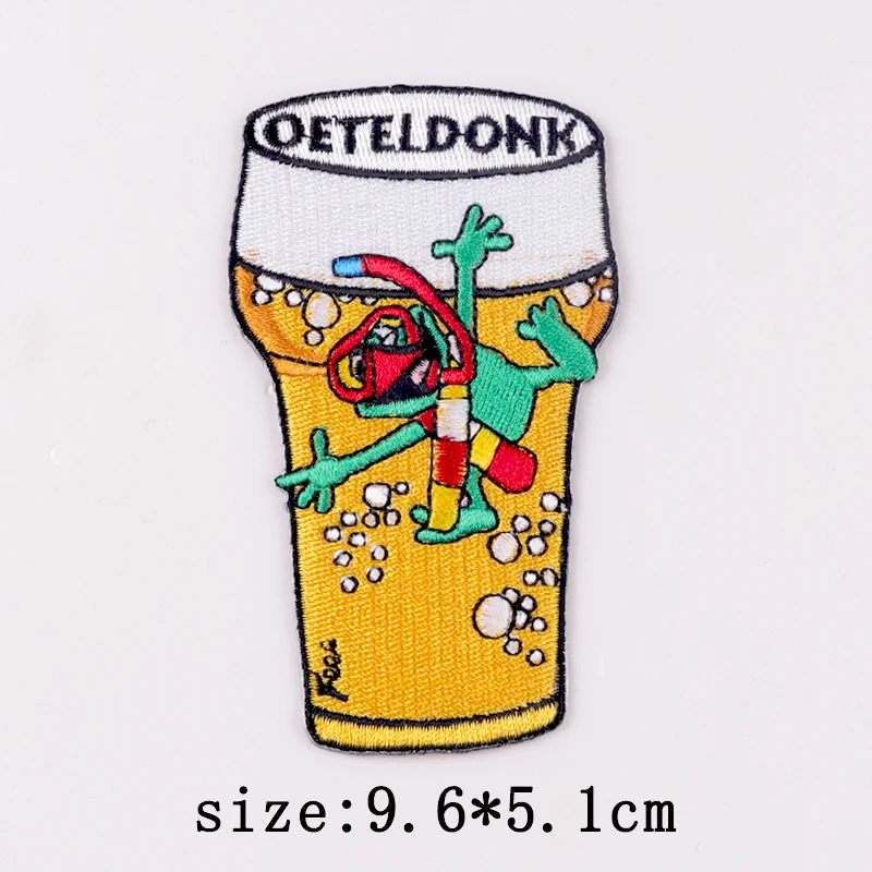 Фото Oeteldonk эмблема лягушки вышивка нашивка DIY карнавал для Нидерландов утюжок на патчи для одежды наклейка для одежды №4