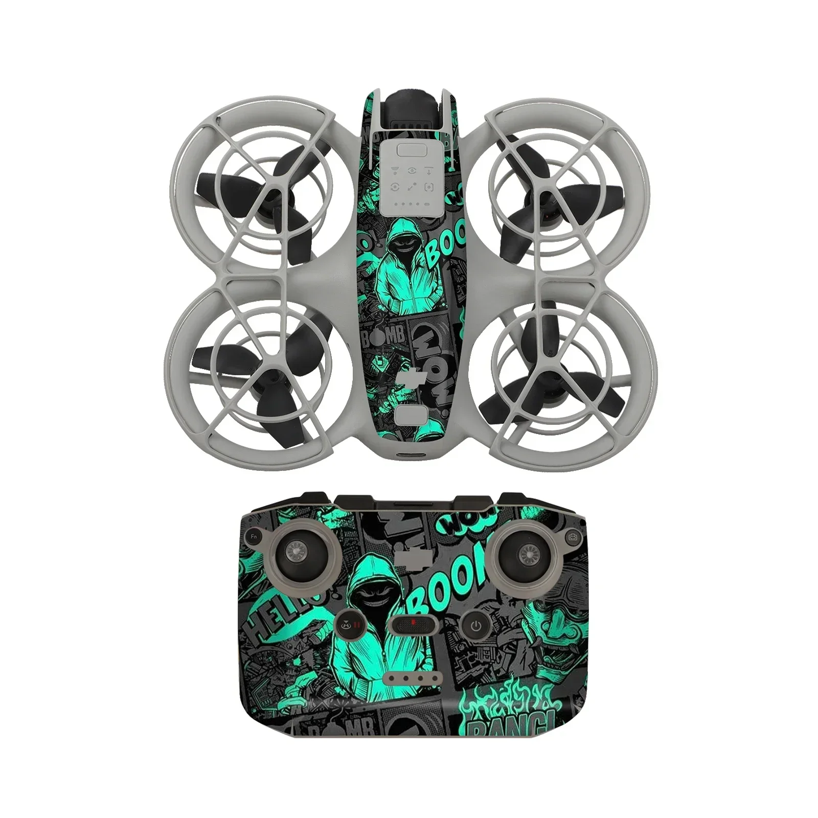 Фото NE-TZ870 крутой набор наклеек для DJI NEO наклейка ПВХ крутая кожа дистанционный дрон защита водонепроницаемый защита от грязи и царапин 200*140 мм №3