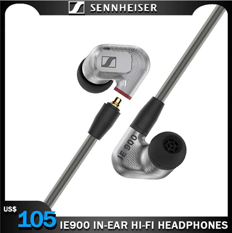 Оригинальные Внутриканальные наушники SENNHEISER IE900 HiFi, высококлассные динамические наушники-вкладыши с динамической шумоизоляцией, спортивные игровые наушники
