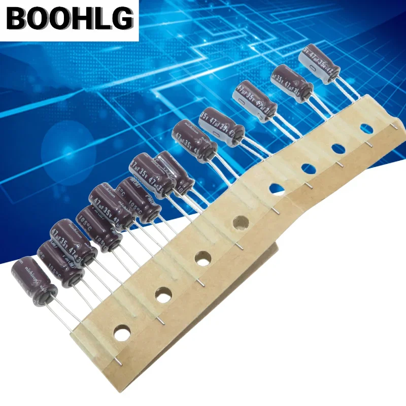 30 шт. оригинальный 47UF 35V NICHICON конденсатор 35V 47UF 6*11 PM высокая частота и низкое сопротивление