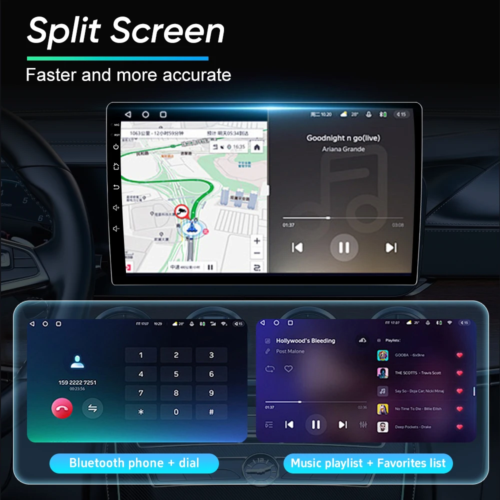 Фото Для Ford C-MAX Kuga 2 Escape 3 2012-2019 Автомобильный радиоплеер Android 15 Автомобильный мультимедийный видеоплеер Bluetooth-навигация GPS Wi-Fi №5