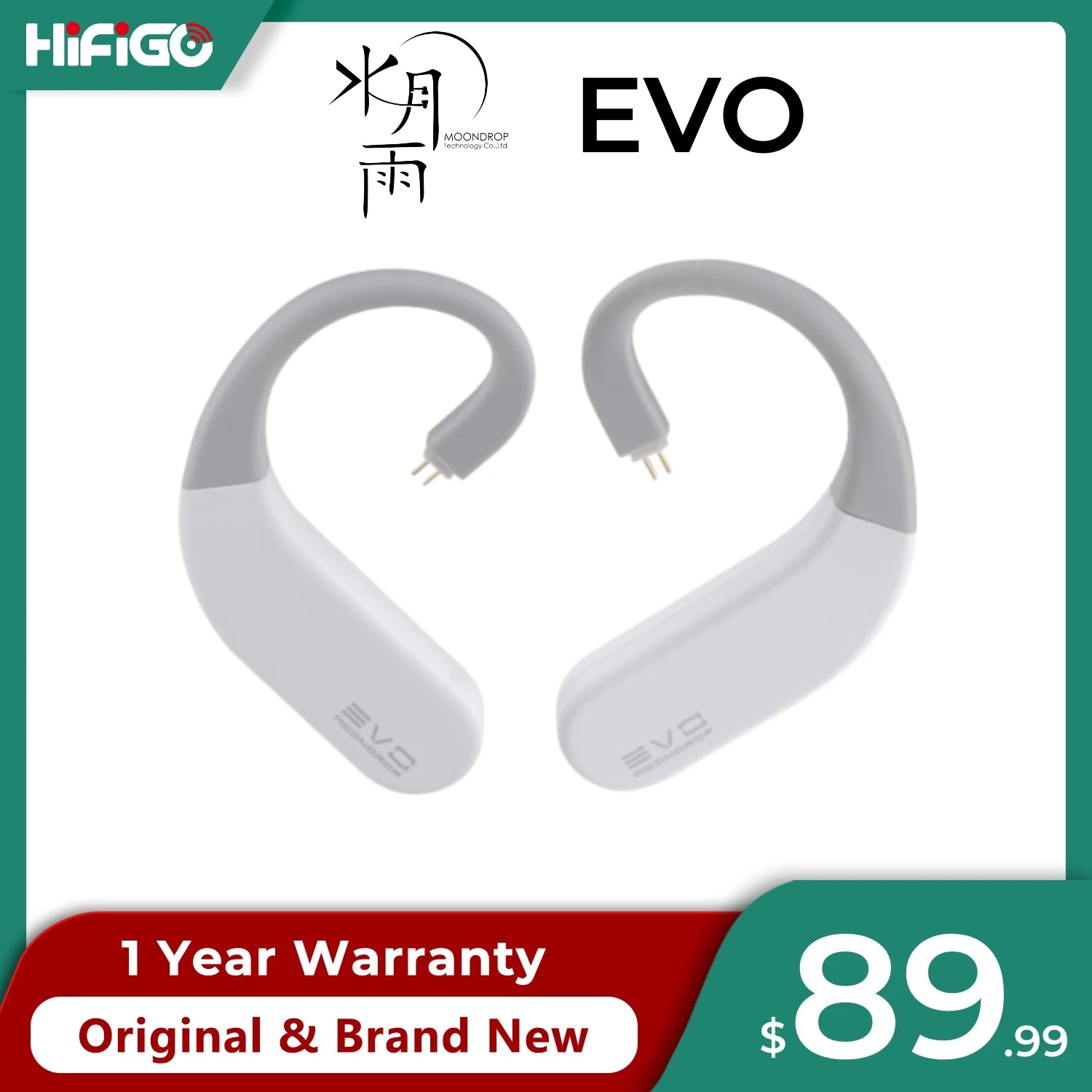 MOONDROP EVO HiFi True Wireless Bluetooth ушной крючок s модуль Dual ES9318 DAC/AMP сенсорные микрофоны, ушной крючок 0,78 2-pin