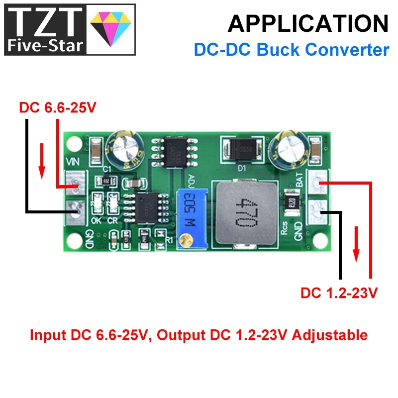 TZT DD28CRTA 1A 3,7-18,5 V зарядная плата для литиевых или литиевых аккумуляторов