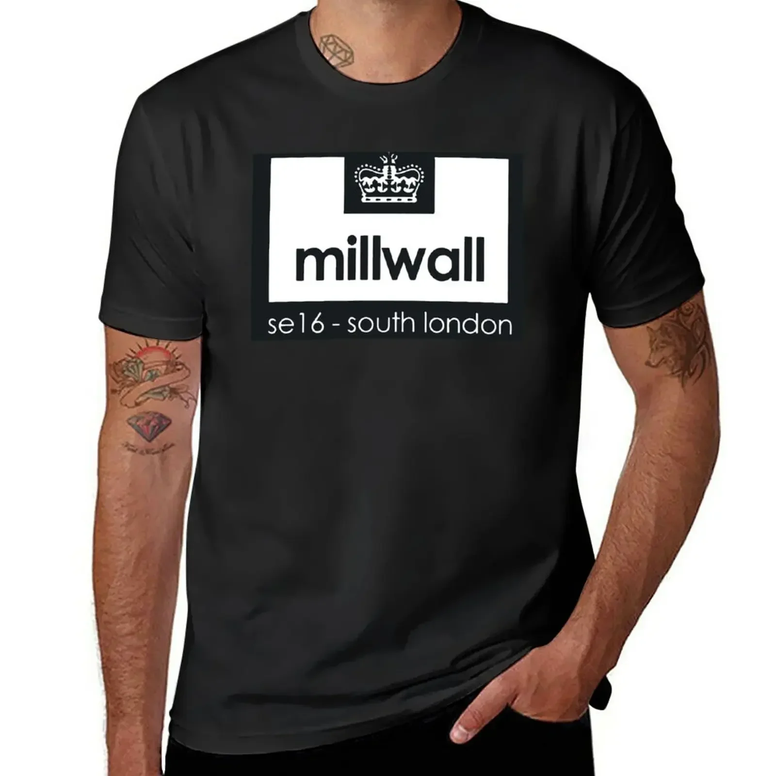 Футболка Millwall SE 16, однотонная одежда в стиле каваи, облегающие футболки для мужчин