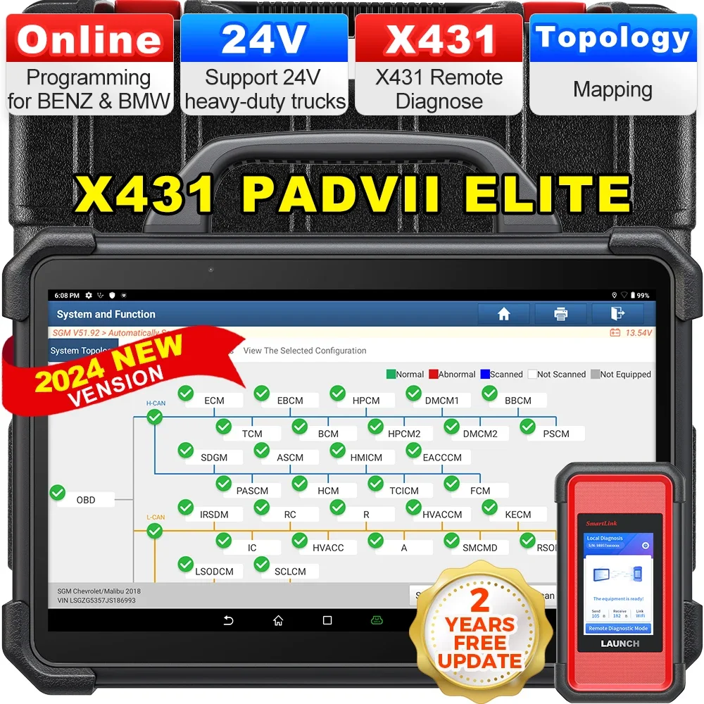 2024 запуск x431 Pad 7 elite vii инструмент для программирования obd2 авто диагностический сканер автомобильная машина escaner инструменты для автомобилей