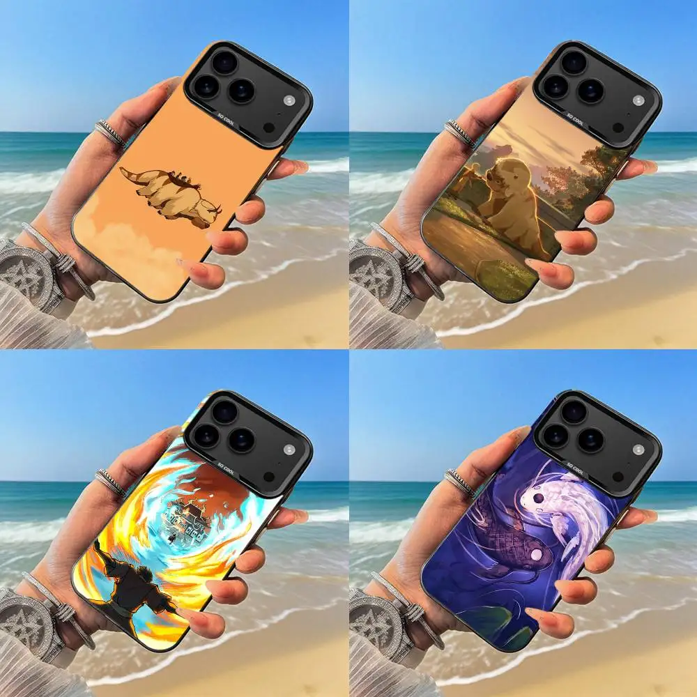 Чехол для телефона A-Avatar The Last Airbender Appa Yip, черный чехол для iPhone17,16,15,14,13,12,Pro,Max,Plus,E,SE4,Air,Mini