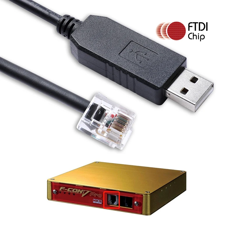 Кабель для настройки HKS F-CON V Pro V3.0/3,1 PC Link FTDI FT231XS USB RS232 Serial к кабелю RJ11 6P6C
