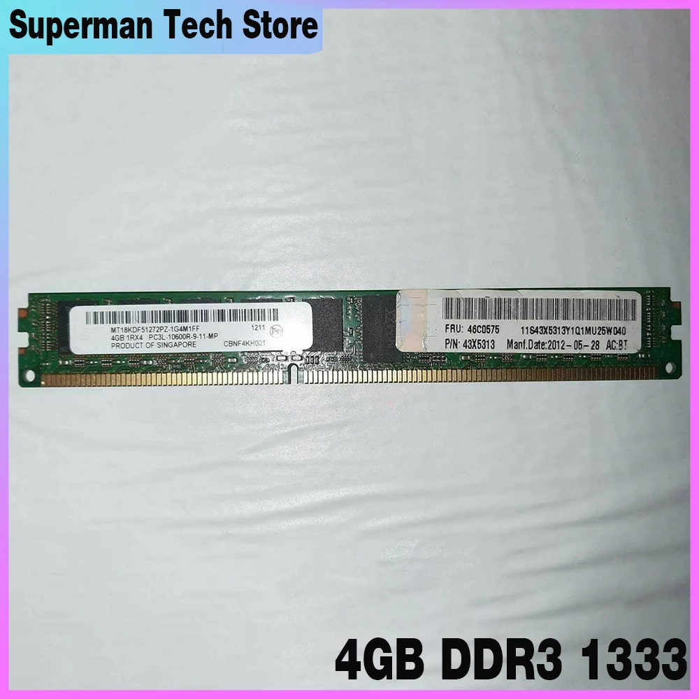Для IBM RAM HS22 HS22V HX5 HS23 LVP 46C0575 49Y1440 43X5313 REG Серверная память Высокое качество Быстрая доставка 4 ГБ DDR3 1333