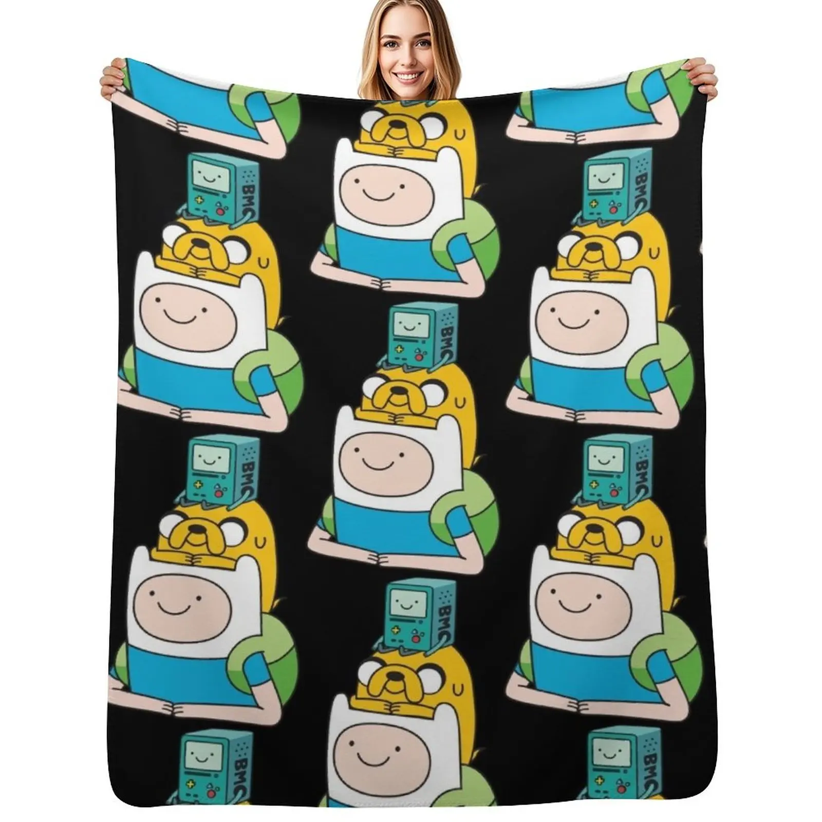 Одеяло Finn Jake BMO для зимы, пушистое детское теплое зимнее одеяло