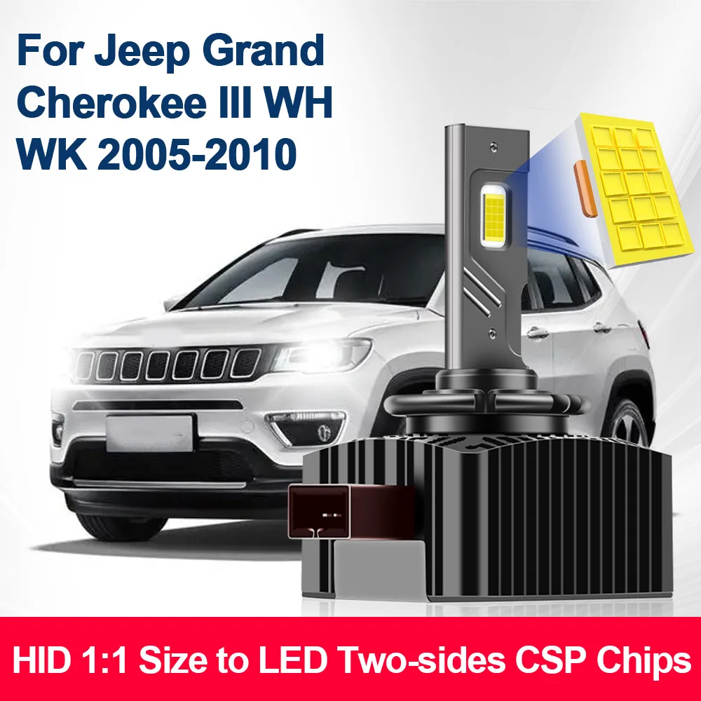 Для Jeep Grand Cherokee III WH WK 2005-2010 светодиодные фары Canbus 110 Вт 30000LM D1S автоматический свет двусторонний CSP CHIP HID 1:1 автомобиль 12 В