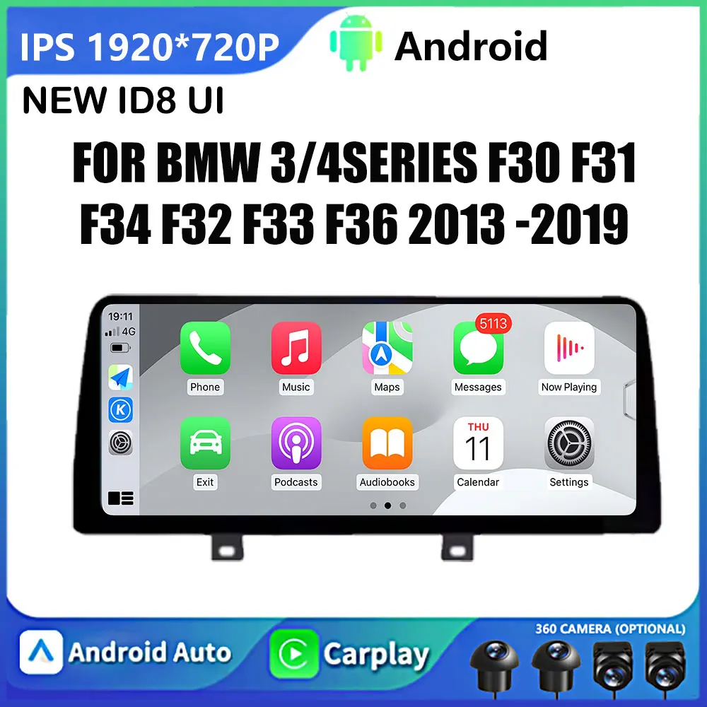4G Android OS Автомобильный видео Мультимедийный плеер 12,3 дюйма Для BMW 3/4 серии F30 F31 F34 F32 F33 F36 2013-2019 NBT Система DSP Стерео