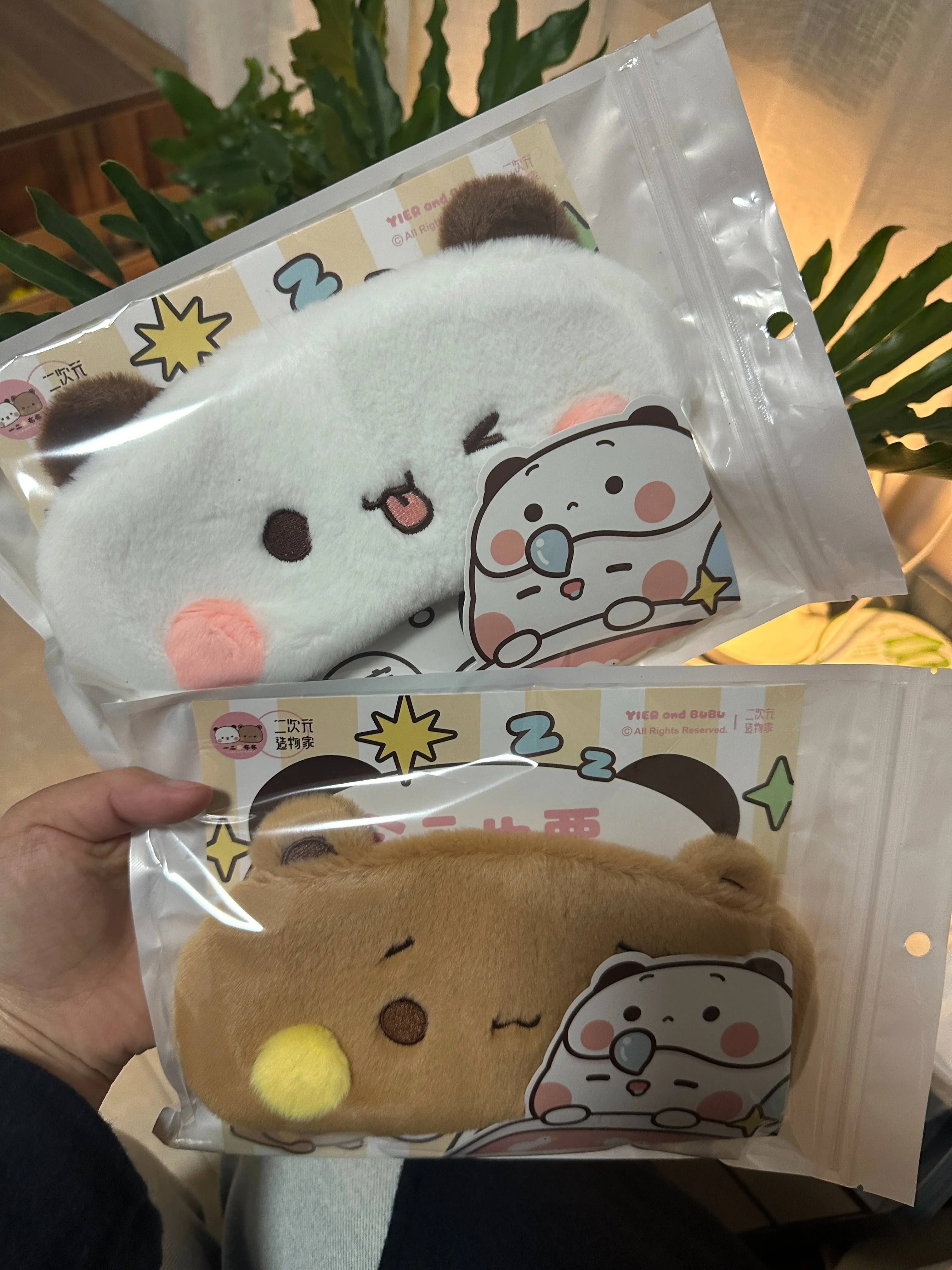 Мягкая плюшевая маска для сна Panda Yier и Bubu, маска для сна с повязкой на глаза, плюшевая маска, повязка на глаз, повязка на глаз для здоровья, на заказ